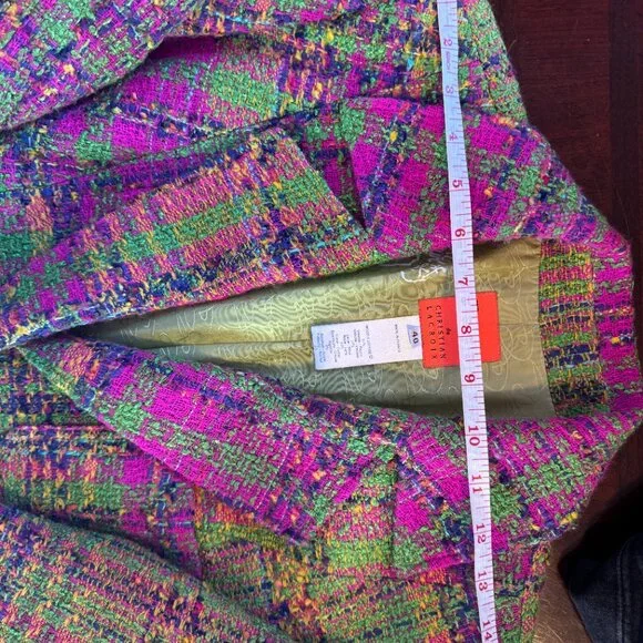 Vintage Bazar Christian LaCroix Sz 40FR Multicolor Wool Blend Blazer and Skirt - Picture 12 of 16